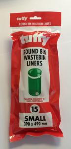 Tuffy White Round Bin Liners Small 15's - 100% recycled